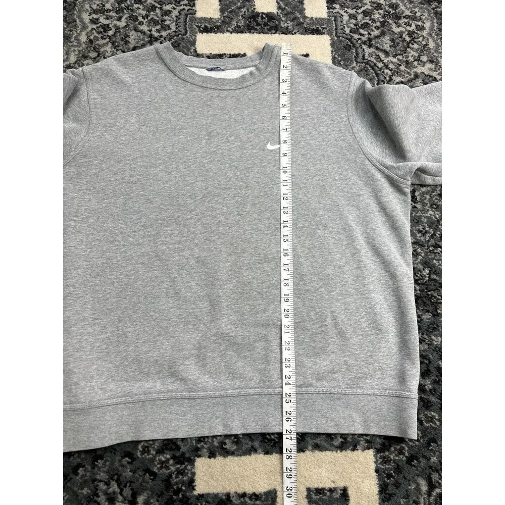 Vintage Mens  Nike Mini Swoosh Y2K Gray Crewneck Sweatshirt Size 2XL